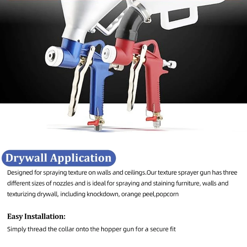 Texture Sprayer Orifice Tip Set for Wal-Board Drywall Texture Hoppers Guns 3 Nozzle Tips Drywall Texture Hoppers Guns Tips