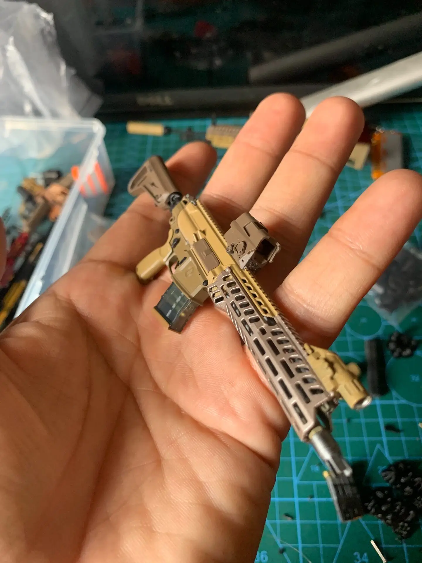 1/6 3D Printed XM240 Rifle Model for Action Figure Toy Gun Military Collectible