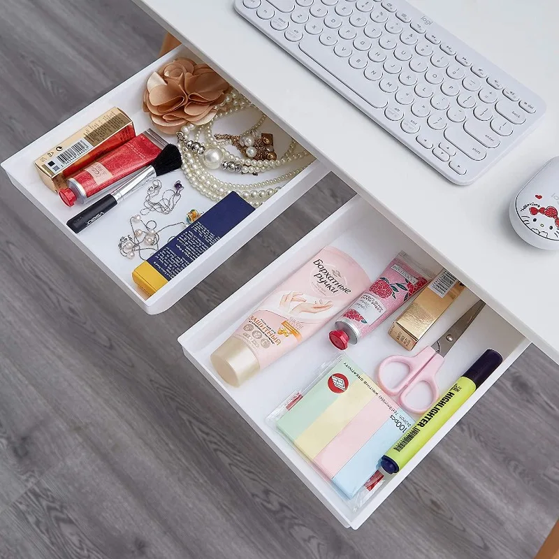 Self-Adhesive Hidden Storage Box under the table Organizer Under Desk Drawer Box Stationery Storage Back to School Supplies