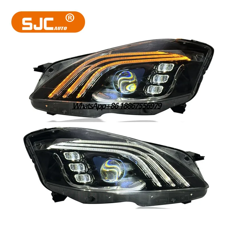 

SJC Wholesales LED Headlights Upgrade for Mercedes Benz S-Class W221 2006-2012 Turn Signal Reversing Brake Head Light Plug&Play