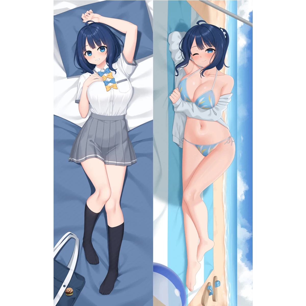 Yakishio Dakimakura غطاء أنيمي فتاة Shikiya Yumeko الكبار Hananoji Anna ong الحياة حجم وسادة حالة العناق.. هدية مخصصة