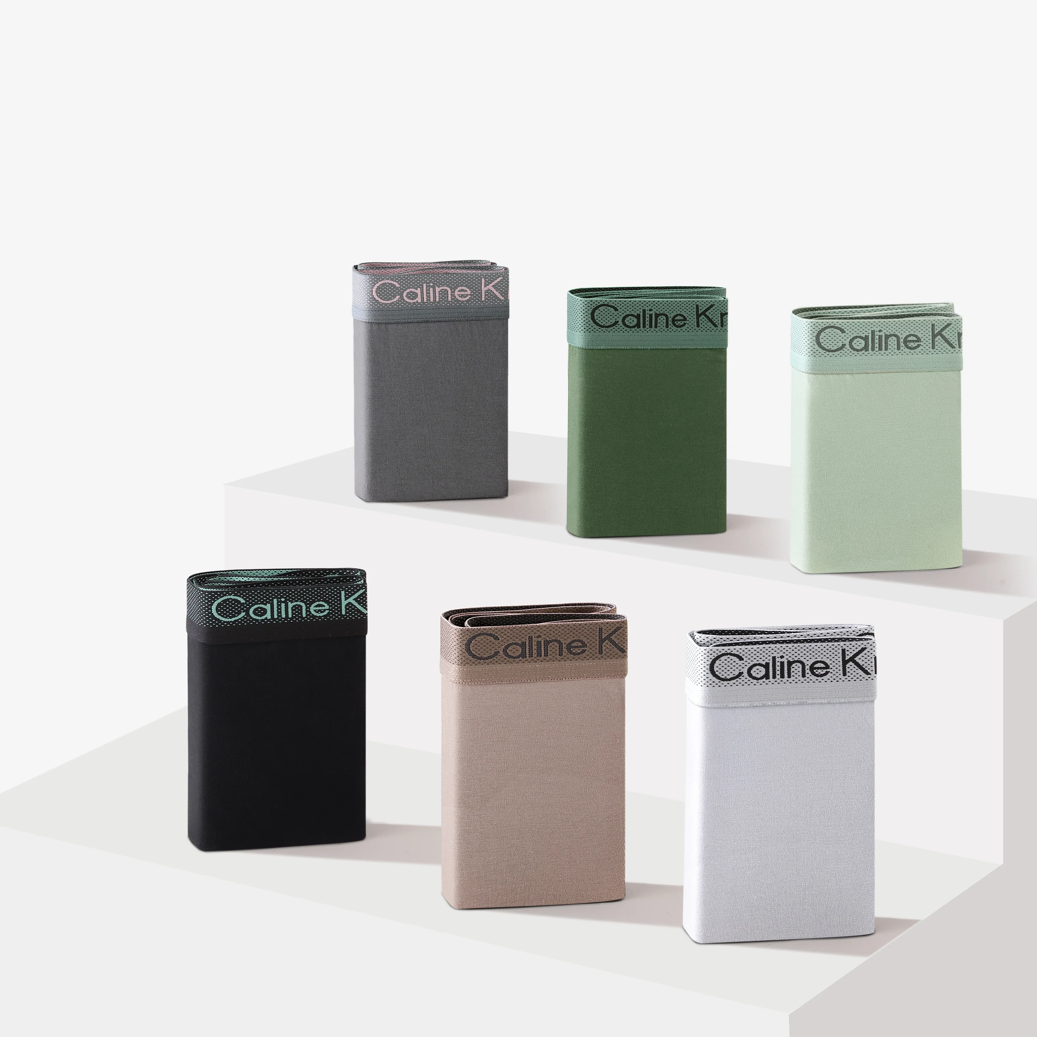 Caline سكين الرجال الملاكم ملابس داخلية جيدة التهوية القطن الخالص 2025 جديد منتصف الخصر أربعة الزوايا ملخصات 10A مضاد للجراثيم 1 قطعة L-3XL #2