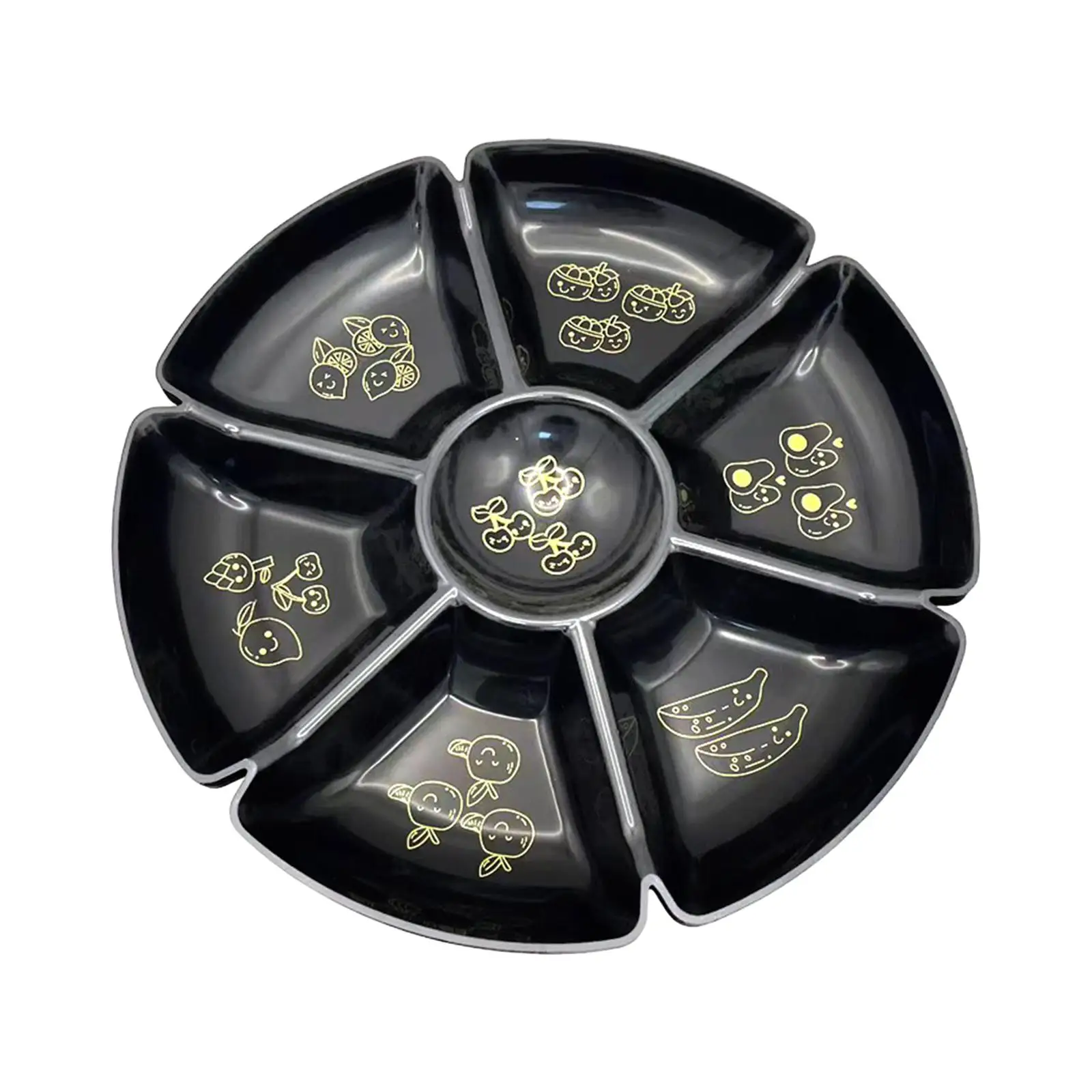 صينية تقديم وجبات خفيفة مقسمة ، أطباق مكسرات غير قابلة للكسر ، أطباق رقاقة وتراجع