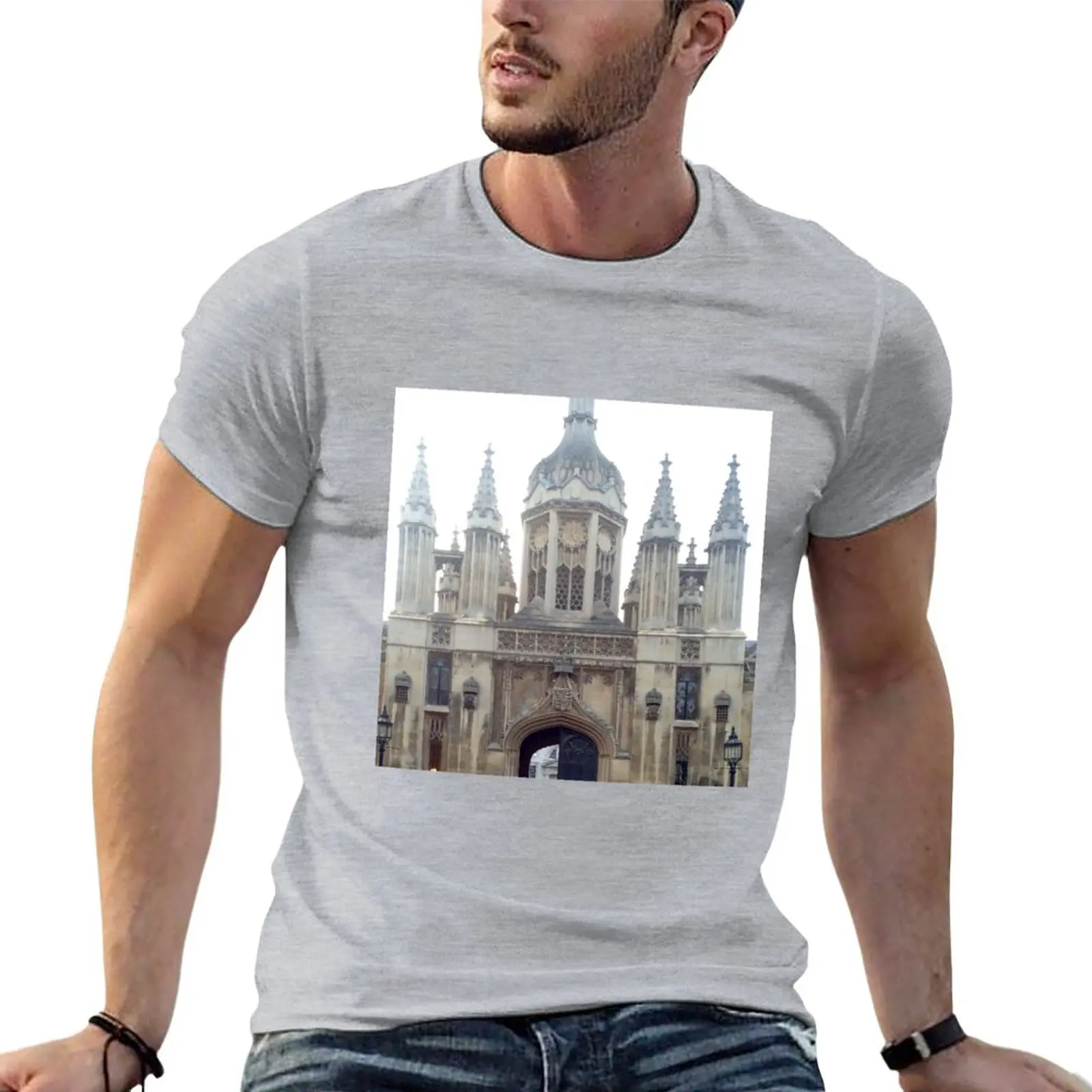 Kings College Cambridge T-Shirt tops Short sleeve aesthetic clothes mens graphic t-shirts anime