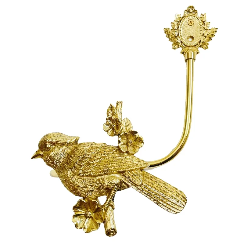 Lost wax craft bird bird brass hook wall hook curtain strap hook light hall bedroom