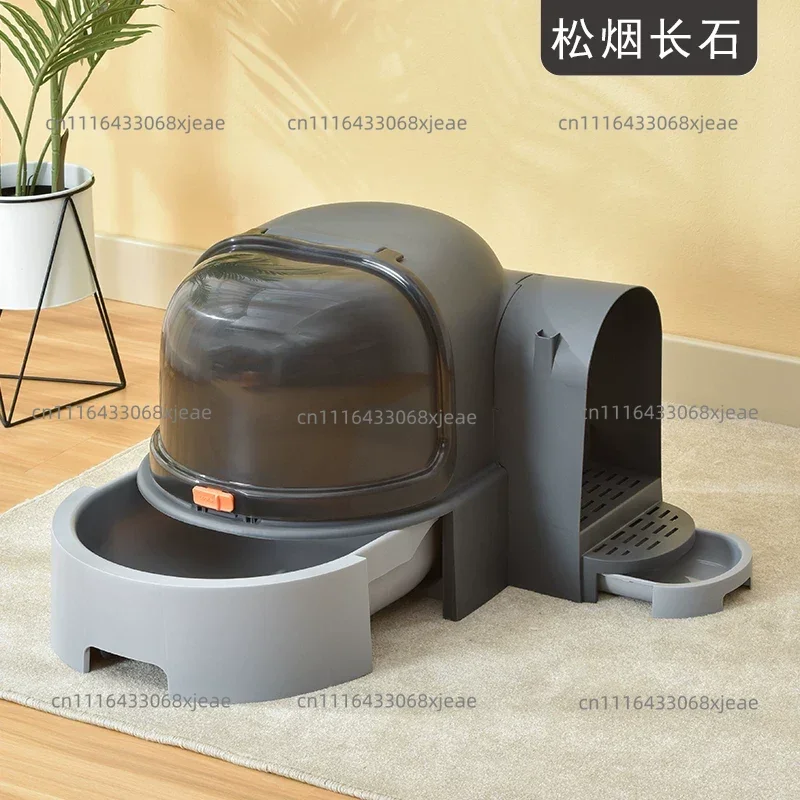 Fully Enclosed Drawer-type Cat Litter Box, Extra-large Anti-splash Cat Litter Box