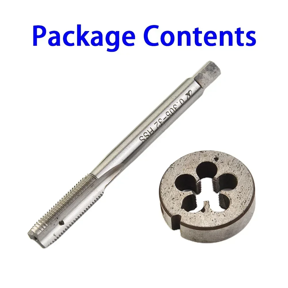 1set 8V1-32 Tap With Die Right-Hand V-type Tire Valve Thread Mouth Thread Straight Groove Tap & Die Hand Tools Replacement Parts