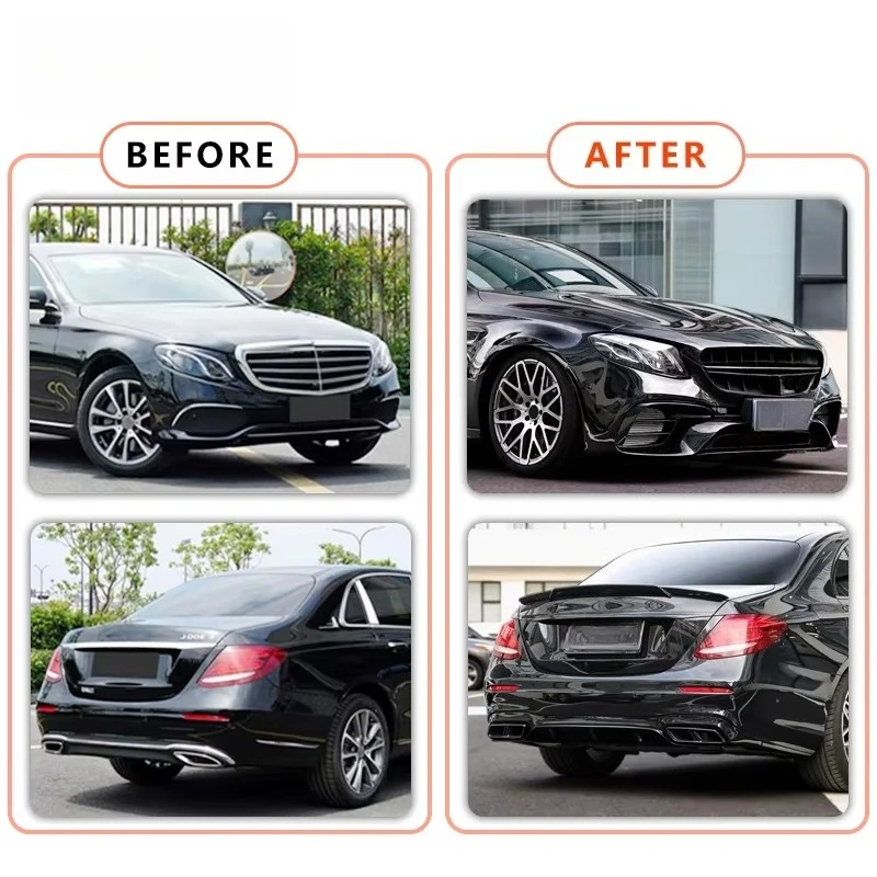 For 2017-2020  E Class W213 Normal Upgrade Wide E63 A-MG Bodykit Bumper Grille Diffuser Exhaust Tip Hood Fender Side Skirt