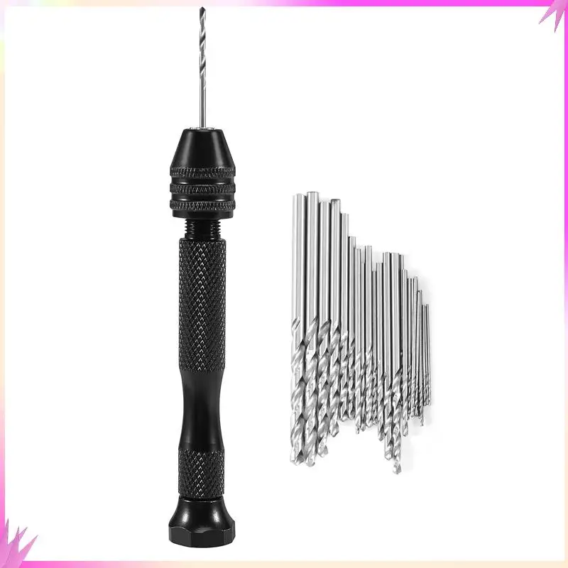 

B50C Hand Drill Bits Set 31Pcs Hand Drill Set Precision Pin Vise Micro-Mini Twist Drill Bits For Metal Wood, Delicate Manual Wor