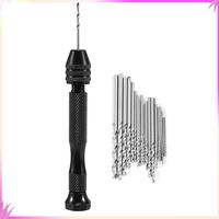 B50C Hand Drill Bits Set 31Pcs Hand Drill Set Precision Pin Vise Micro-Mini Twist Drill Bits For Metal Wood, Delicate Manual Wor
