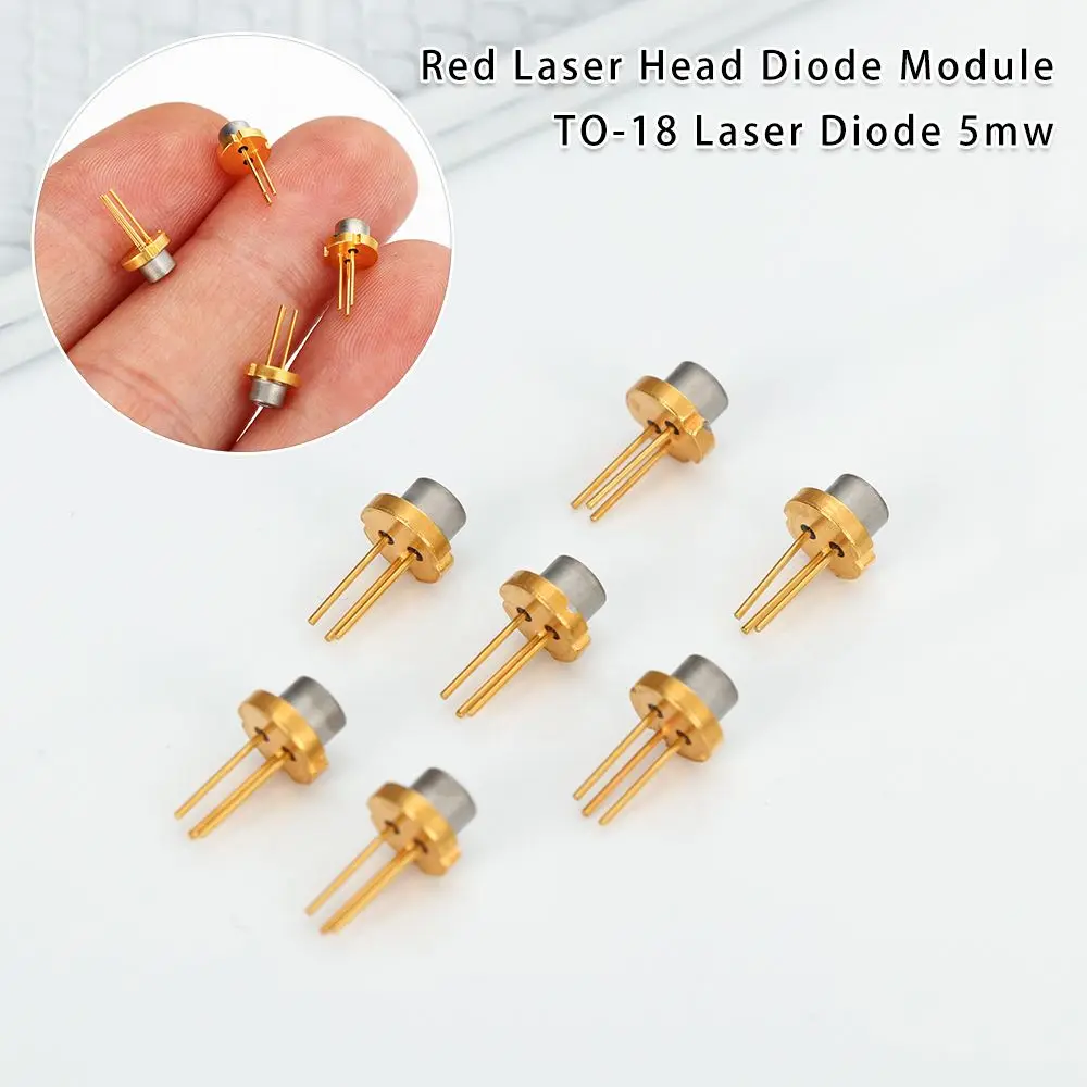 1/2/5/10pcs DIY Lab 650nm 2.2V High Power Burning Infrared 5MW Red Laser Head Diode Module TO-18 Laser Diode 5mw