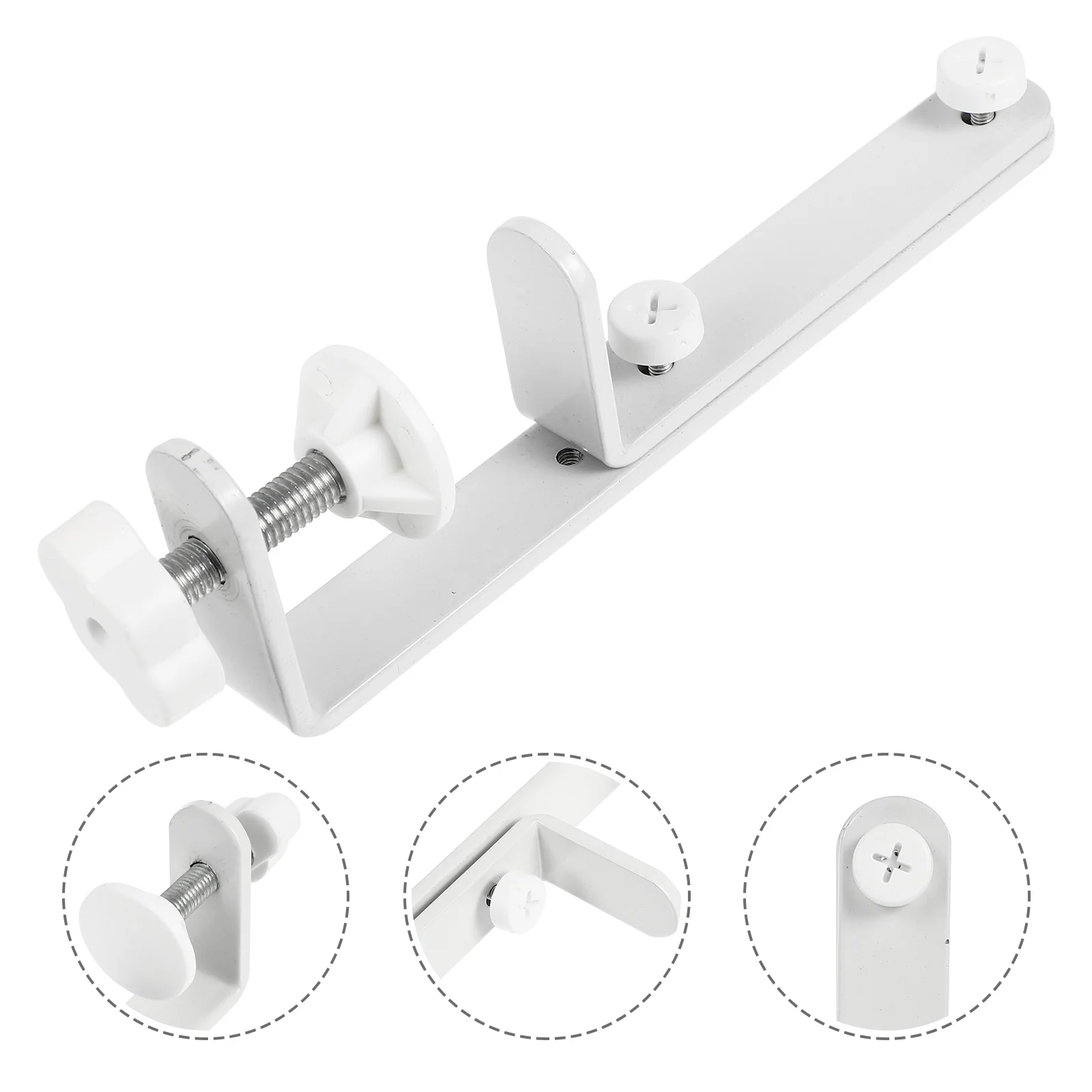 

Desktop Fixing Bracket Home Hole Board Shelf Iron Stands Heavy Duty Hooks Accessories Racks for Storage Holder Office