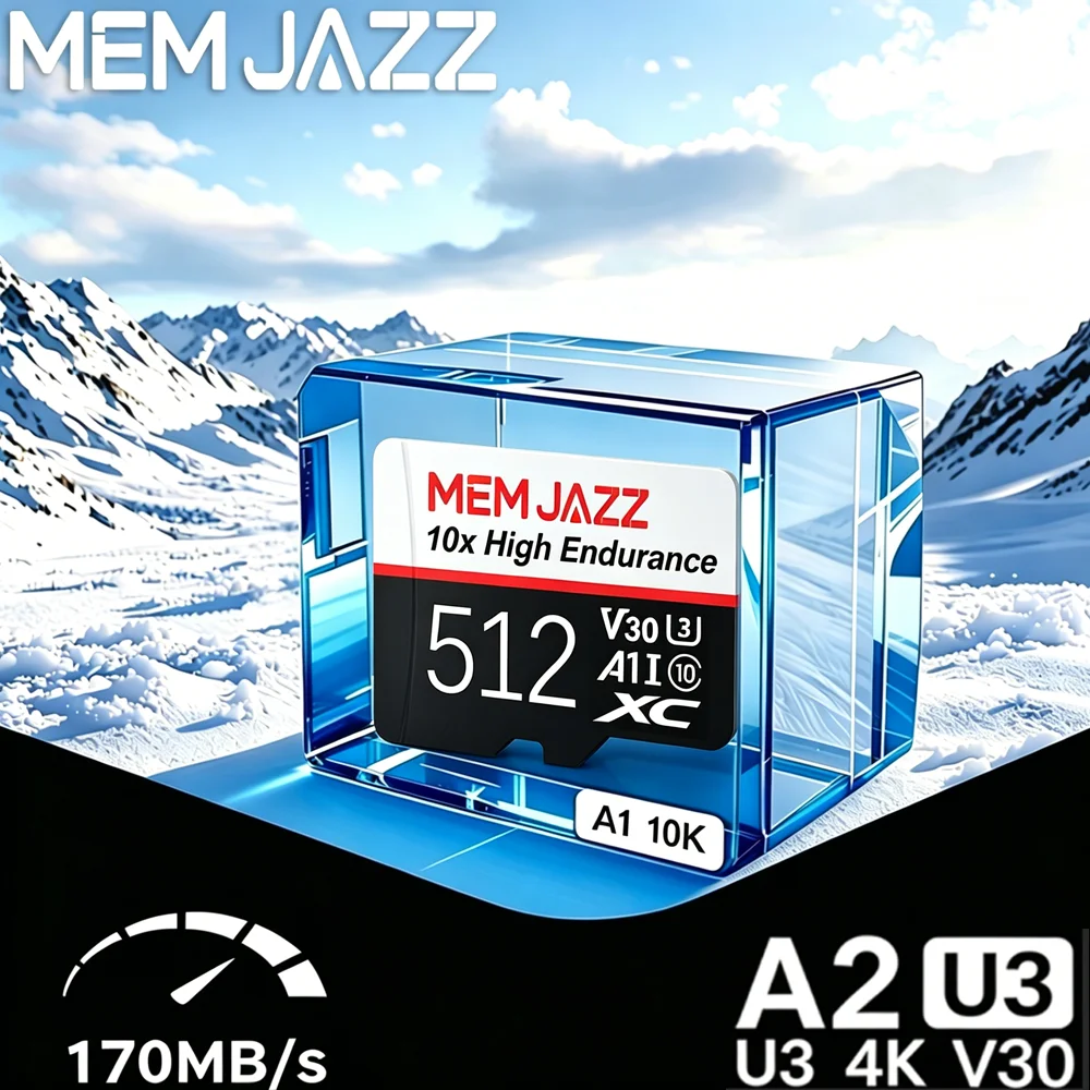 Tarjeta SD de Alta Velocidad de 32 GB a 512 GB, Memoria Micro TF U3 V30 A2 para Cámaras de Seguridad CCTV, Vigilancia 24/7 - 64 GB, 128 GB, 256 GB, 512 GB Opti