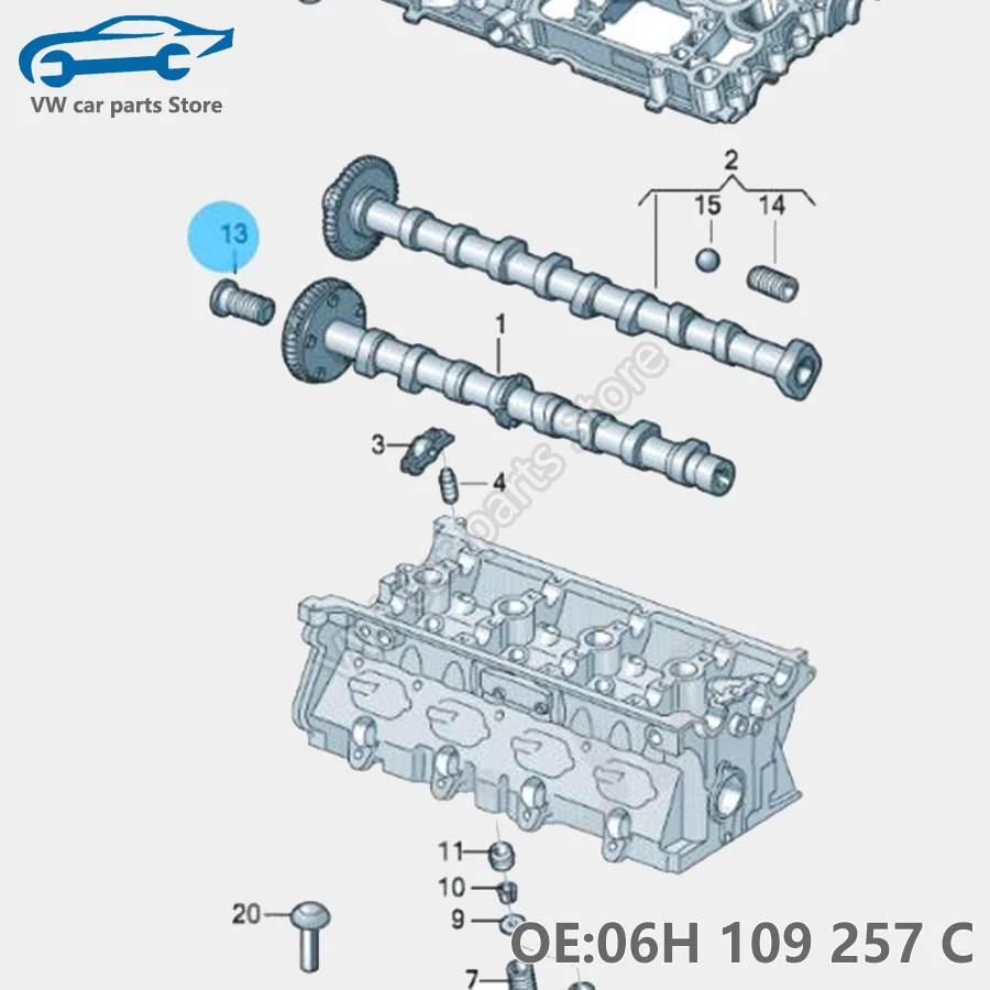 06H109257A Camshaft Timing Control Solenoid Valve For Golf GTI Passat B7 CC Tiguan Audi A4 TT A6 Q5 A5 Q3 427000510 06H 109 257C