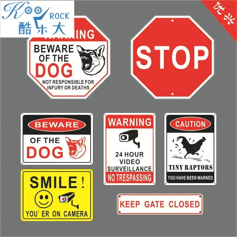 

Cross-Border Trade Aluminum Warning Sign - Reflective Painted Safety Plate for 24/7 Surveillance Zone & Friendly Reminder Sign