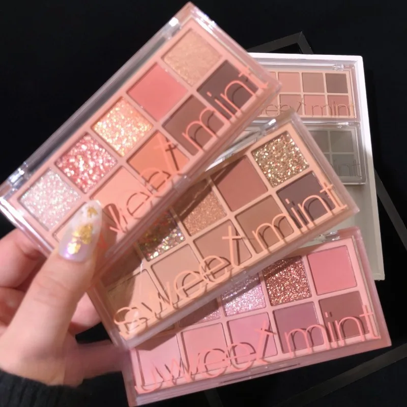 10 Color Eyeshadow Palette Matte Pearl Fine Shining Pumpkin Tea Milk Earth Color Eye Shadow Tray Makeup Pigment Korean Cosmetics view 4