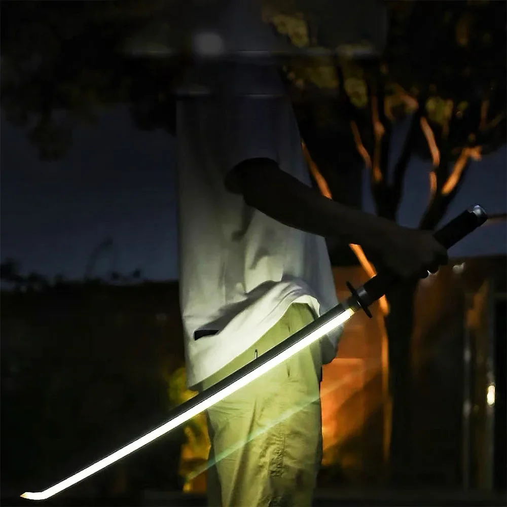 104cm Lightsaber Demon Slayer Nichiren Knife Toy Agatsuma Zenitsu Bamboo Safe Blunt Toys Katana Cosplay Boys Gifts