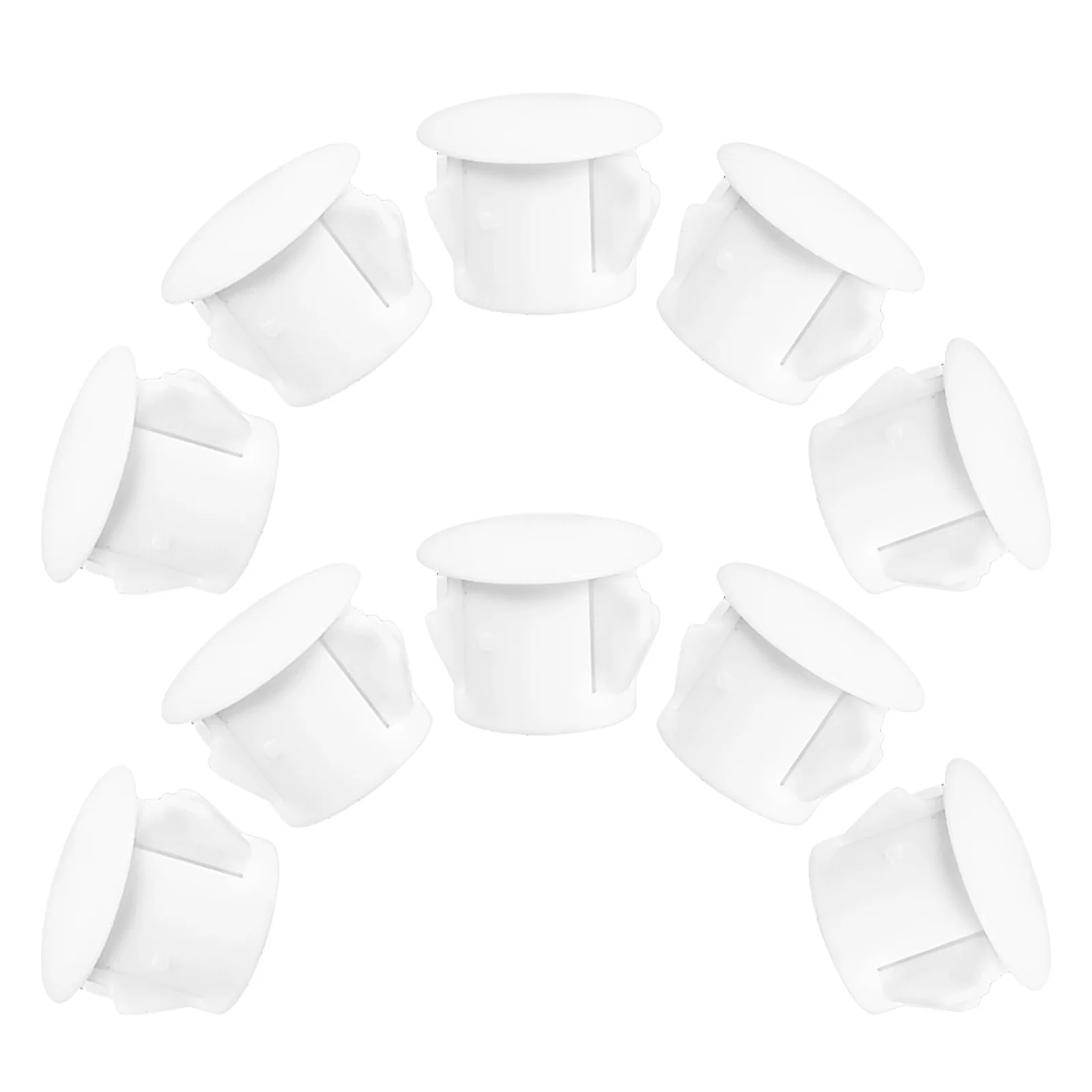

200Pcs Plastic Hole Plugs Round White Snapin Screw Covers for Furniture Cabinets Walls Easy Install Decorative Inserts