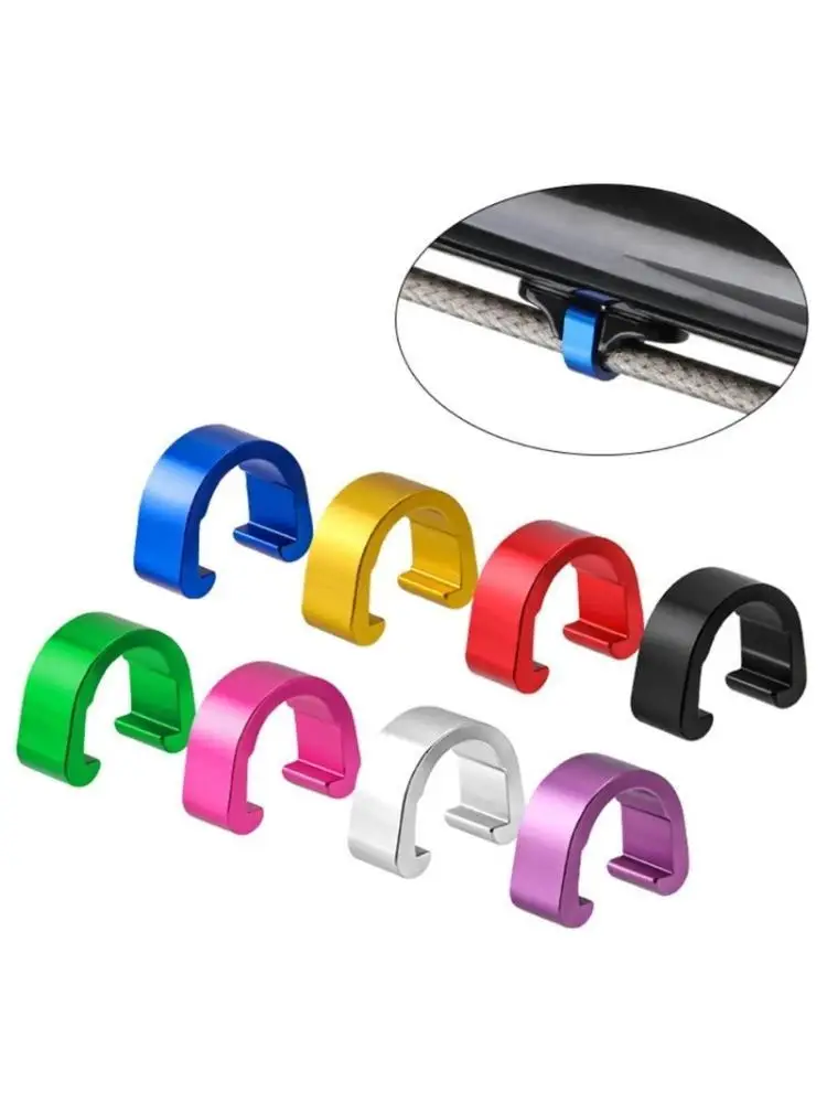 

652F 10 шт. велосипедные направляющие хомуты для шлангов из алюминиевого сплава хомуты для велосипедных кабельных шлангов