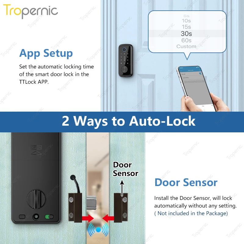 Tuya Zigbee Digital Door Lock, Fechaduras Deadbolt, Biométrico Fingerprint Lock, Código de senha, Smart Entry, Home App Desbloquear