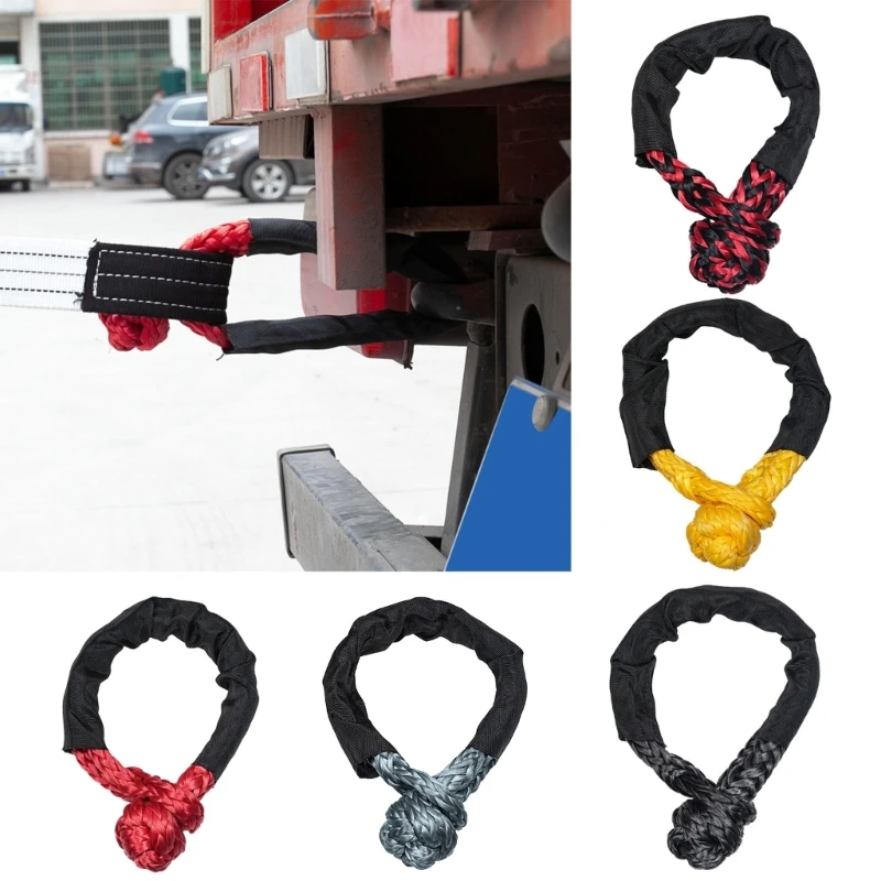 17ton, 37400lbs, Soft Shackle Atv Utv Tow Trailer Hook U Hook Winch Rope Knot Polyethylene Rope Rescue Refitting Self Rescue