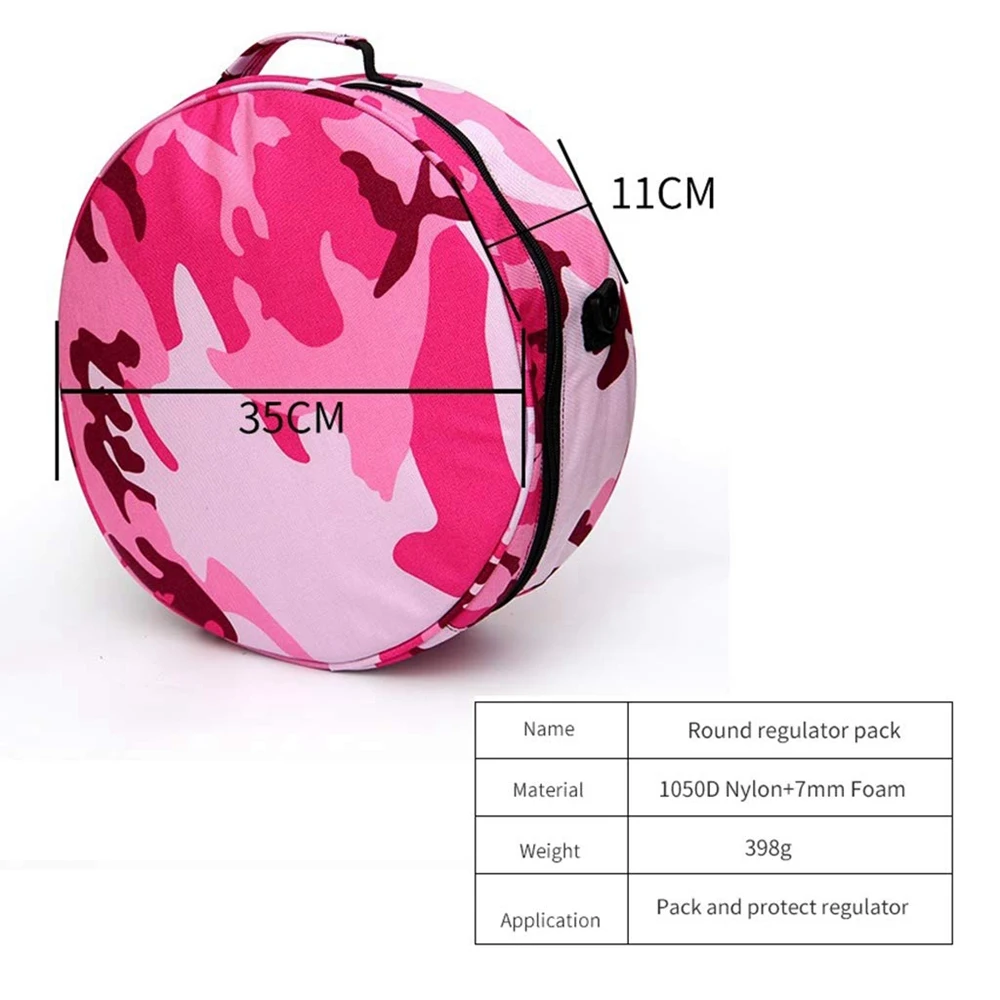 A08P-Round Scuba Diving Hose Bag Handy Diving Padded BCD Regulator Gear Bag Storage Organizers With Handle