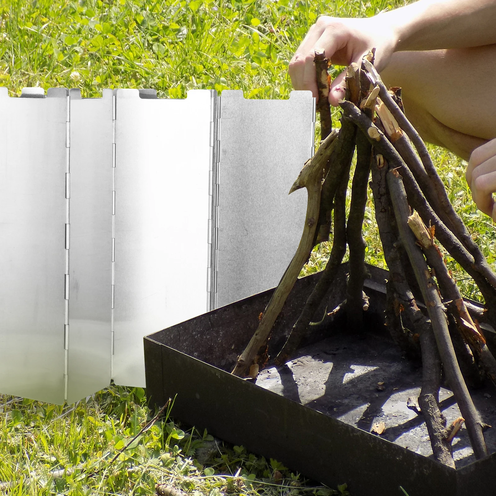 

Aluminum Alloy Windshield Stove Windscreen Portable BBQ Camping Supply Outdoor Gear Foldable Stove Accessory Hiking Equipment