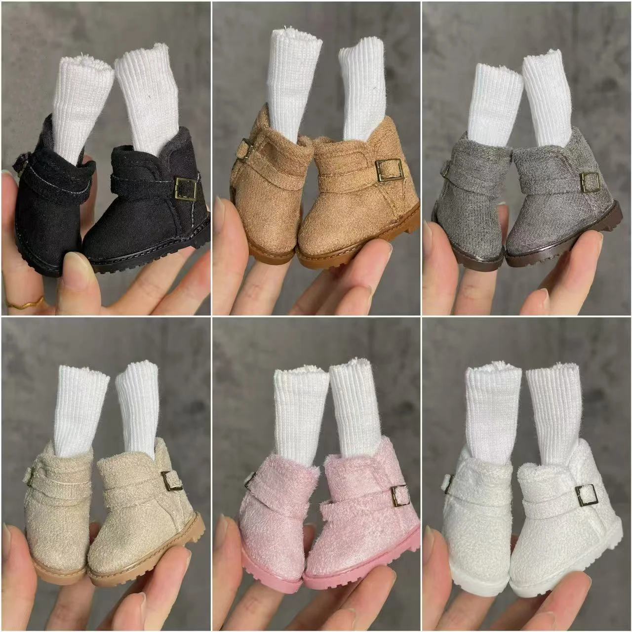

Winter Fashion 1/6 BJD Doll Shoes 30cm Doll Boots with Socks Accessories