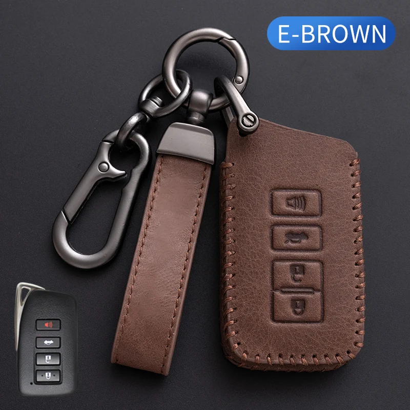 New Style Genuine Leather Car Remote Key Case For Lexus UX ES UX200 UX250h ES200 ES300h ES350 US200 US260h Cover Smart Keychain