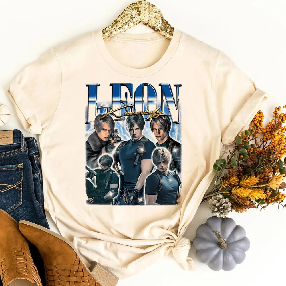 Leon Kennedy top tees femme aesthetic funny cutecore vintage cheap shirt gothic japan party