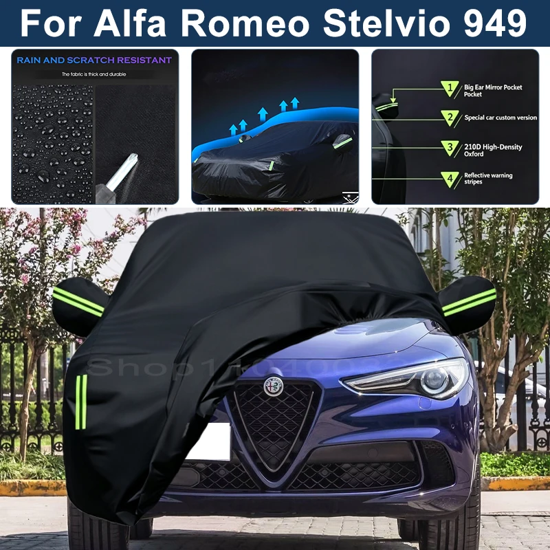 Auto Exterior Sun-Snow Protective Car Cover For Alfa Romeo Stelvio 949 Waterproof Dustproof Anti-UV Outdoor Cover