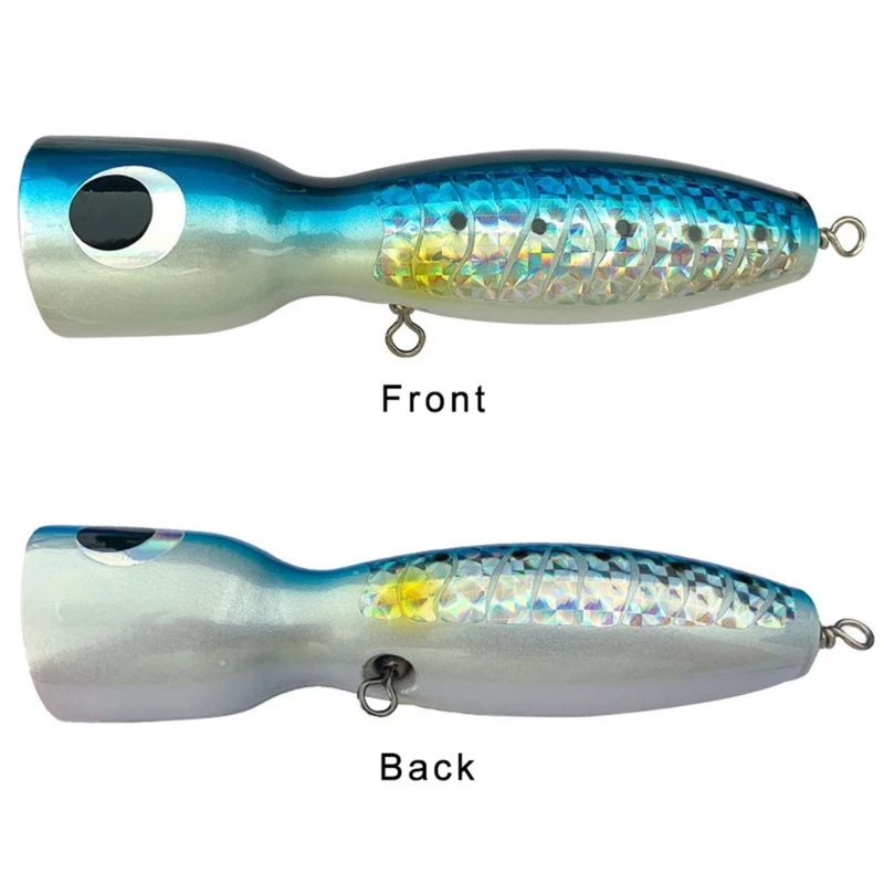  652D Wood Popper Lure Topwater Swimbait Trolling Lures Deep Sea Popper Fishing Baits Wood Baits Fishing Lure Enduring