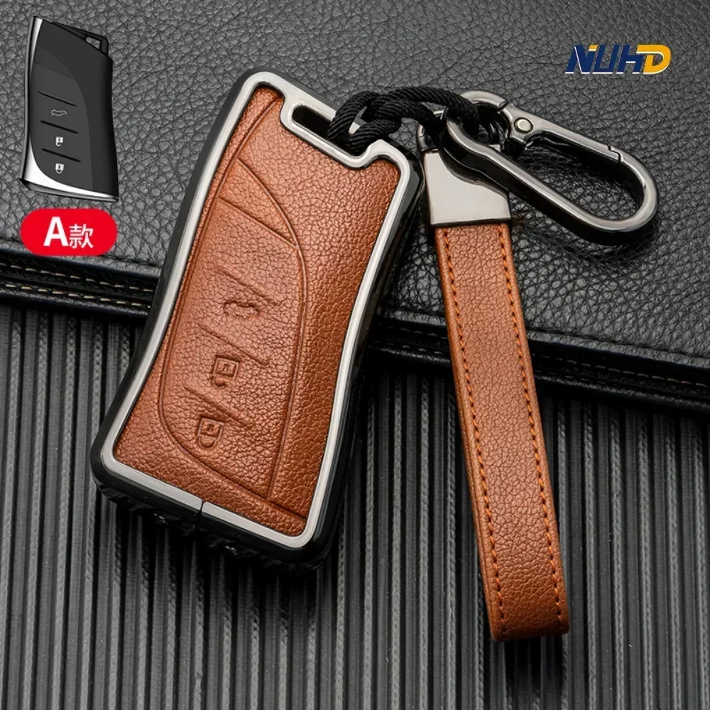 

Leather Car Key Case Keychain For Lexus NX IS RX ES GX LX LS UX GS 200 260 300 350 NX200 NX300 RX350 ES300 Key Cover Protector