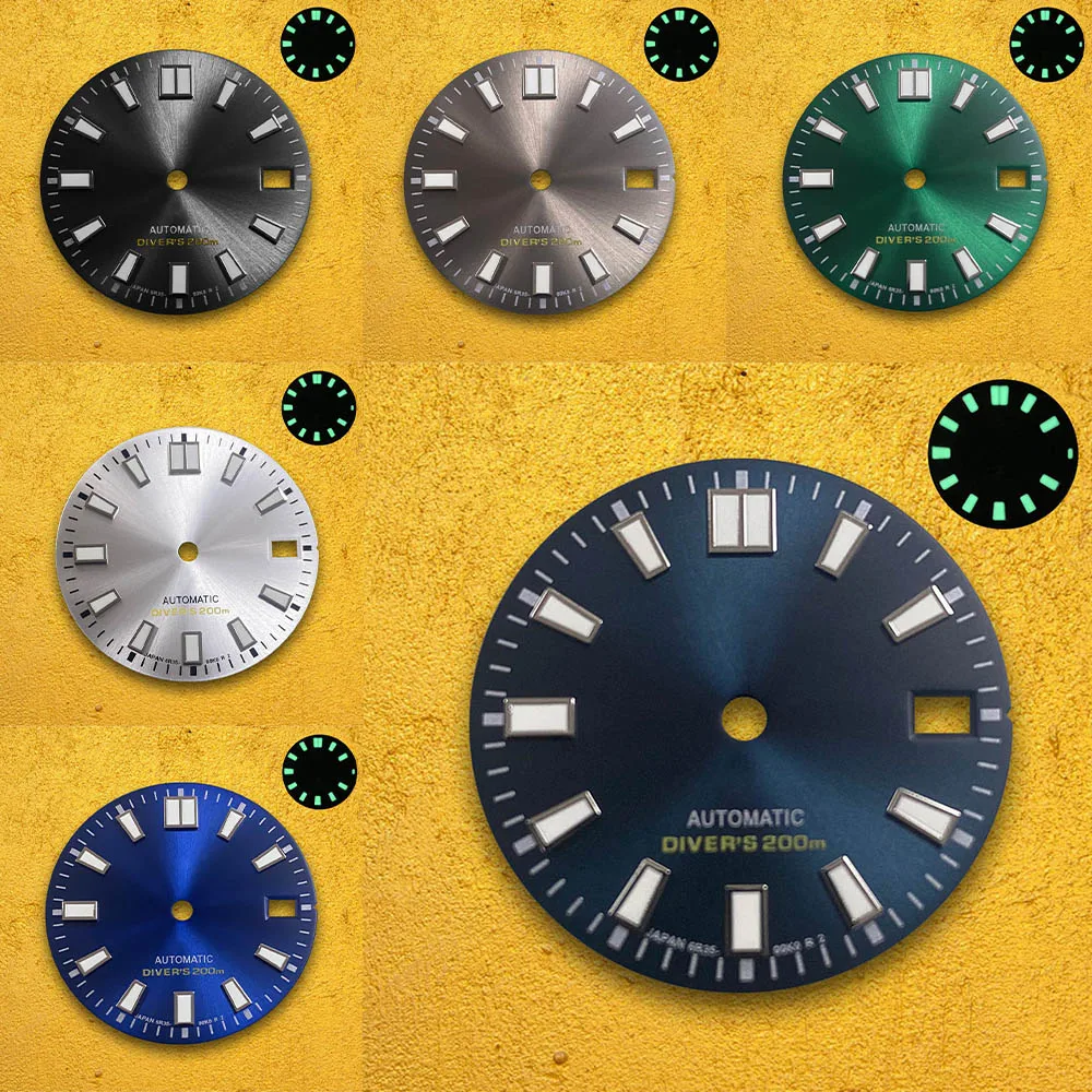 

28.5mm S Logo Dial Yuanzu Table Suitable for NH35/NH36 High Quality Movement Watch Modification repair Accessories