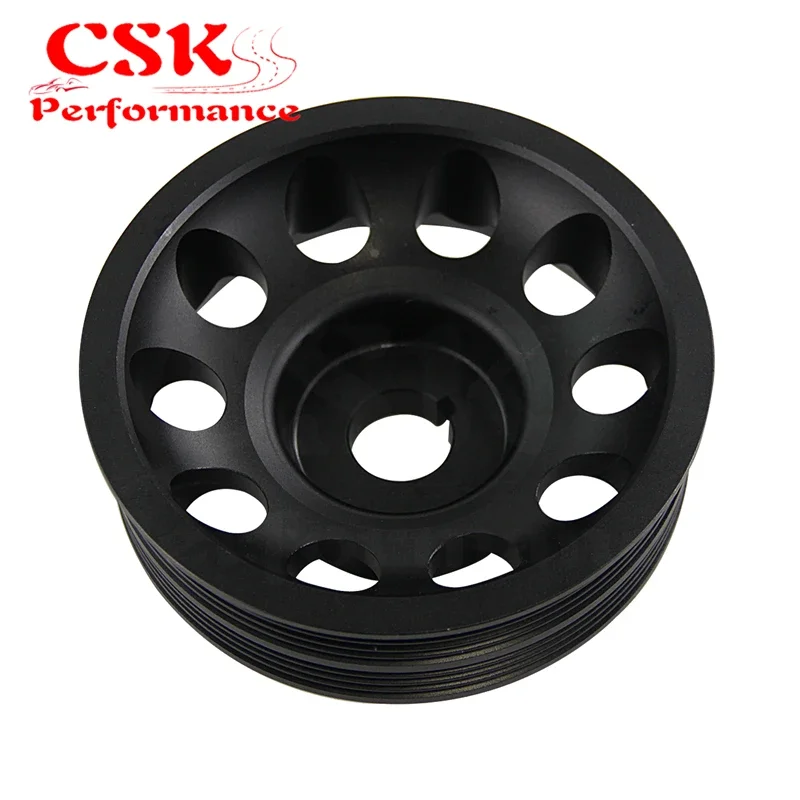Aluminum Light-Weight Crankshaft Crank Pulley Fits For Subaru Impreza WRX STI Gray/Red/Black/Blue