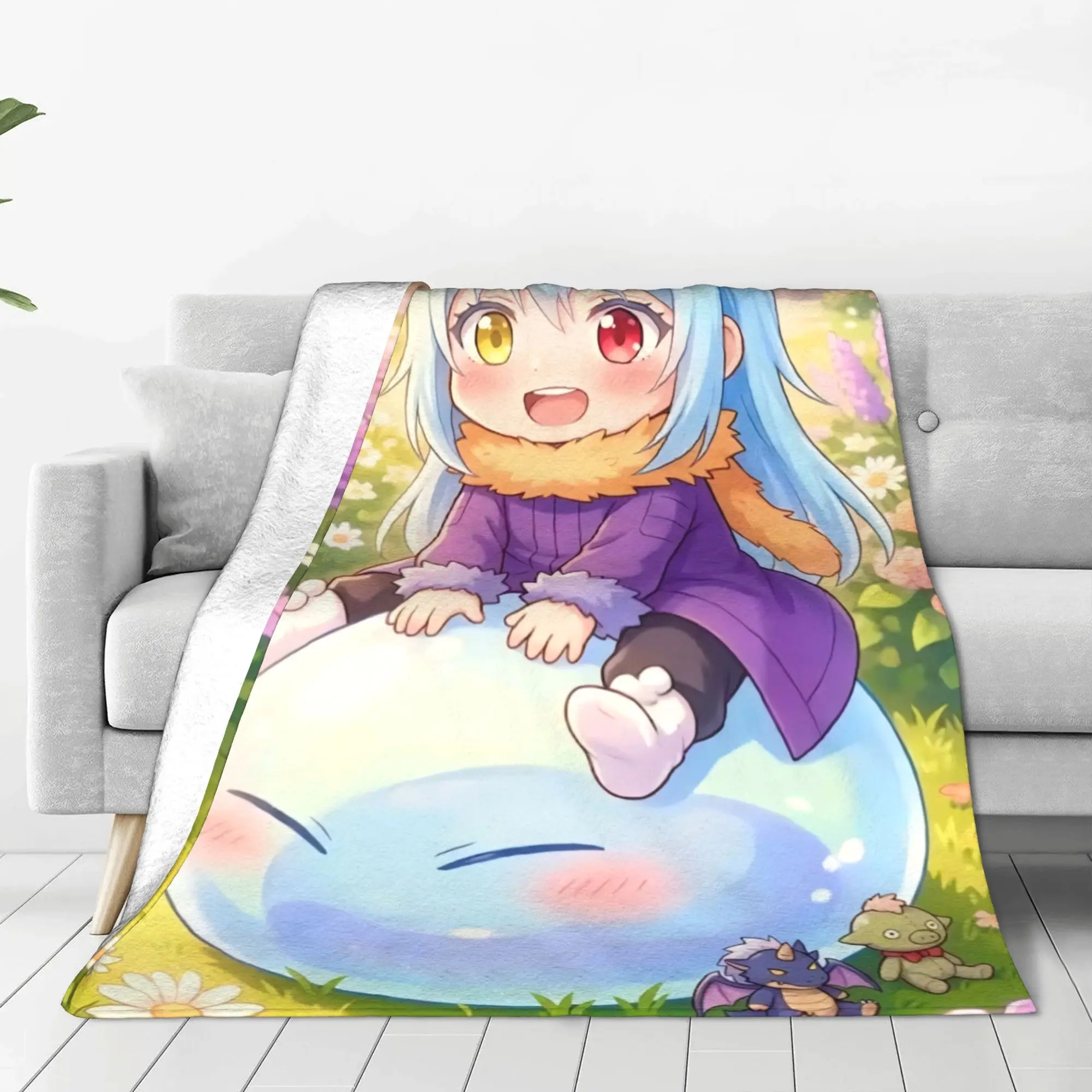 Time I Got Reincarnated as a Slime Blanket AllSeason Multifunction Ultra-Soft Throw Blankets For Bedding Travel Plush Thin Quilt