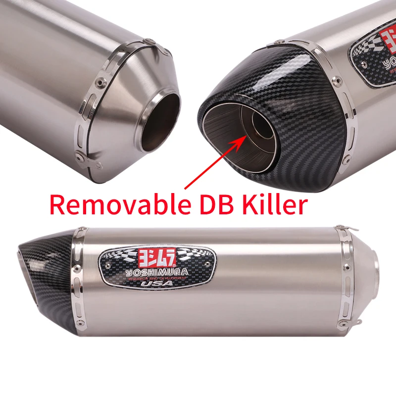 Universal 51mm motorrad yoshimura r77 modifiziertes auspuffrohr db killer schall dämpfer für honda pcx 125 150 c650gt tmx530 cb500