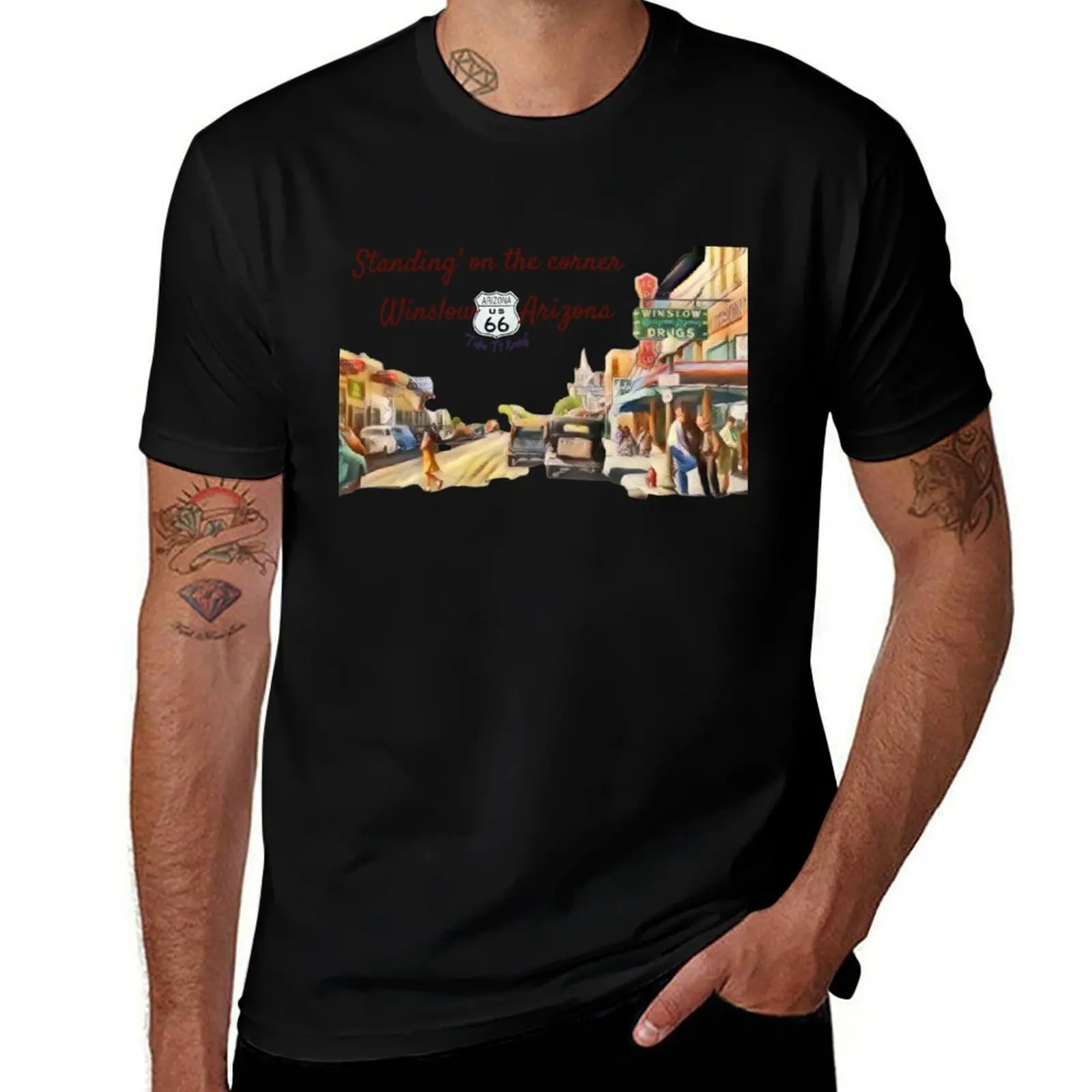 standing on the corner winslow arizona vintage T-Shirt Holiday Vacation Tee Shirt T-Shirt