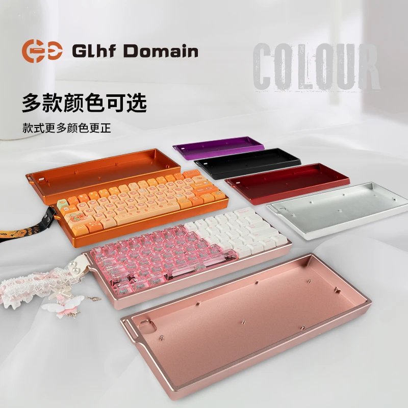 Wotting60HE Mechanical Keyboard Shell Custom CNC Anoded Aluminum Diy Madlions Mad60 HMD66 Keyboard Design Gamers Case Ribbon