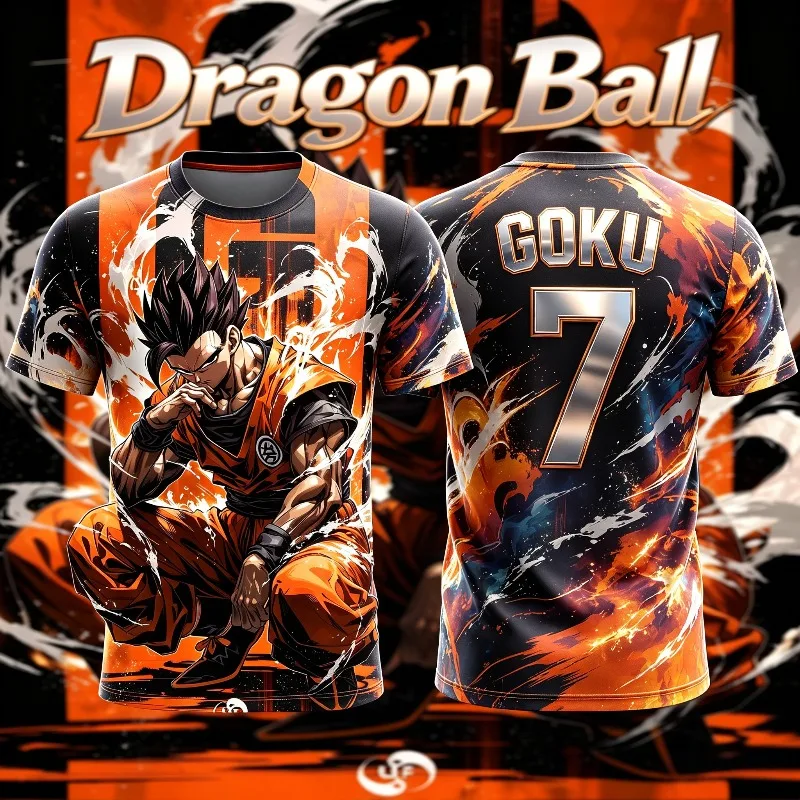 2026 Sommer Dragon Ball Gohan 3D-Druck Trikot Herren Atmungsaktiv Schnelltrocknend Outdoor-Sport Anime Streetwear T-Shirt Spezial-Trikot