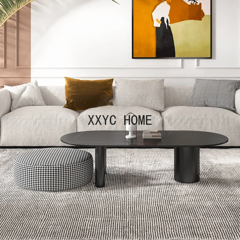 

Кофейная тарелка, современный минималистичный овальный стол для гостиной, дома, маленькой квартиры