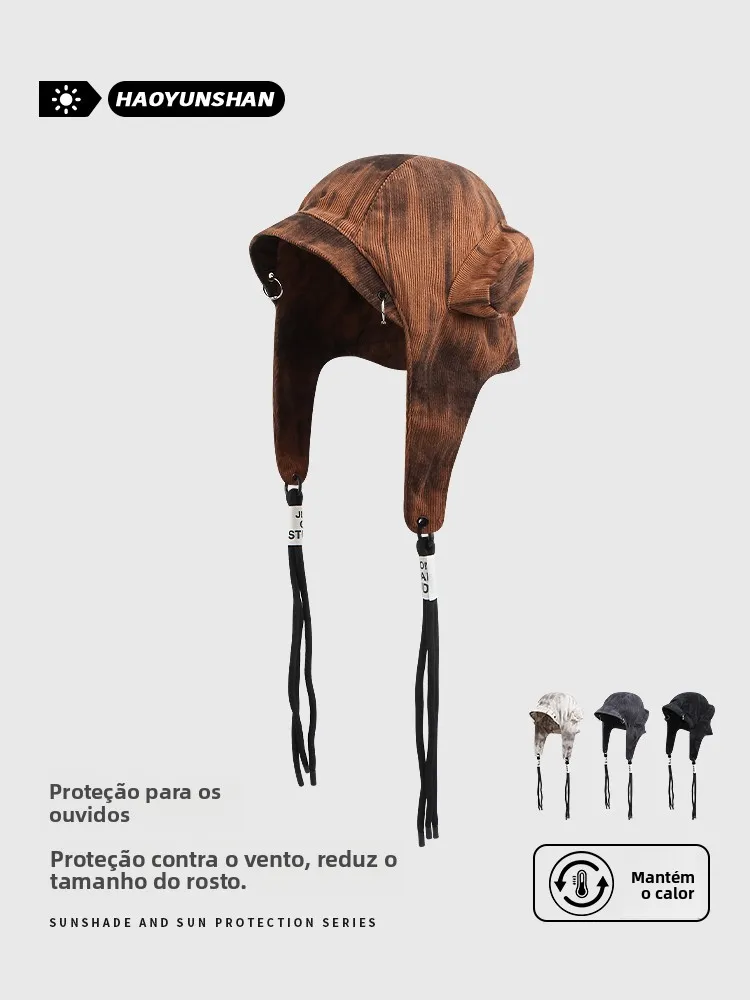 bone-piloto-estilo-americano-tingido-escuro-sex-vintage-de-veludo-cotele-com-protecao-para-as-orelhas-bone-redondo-ajust