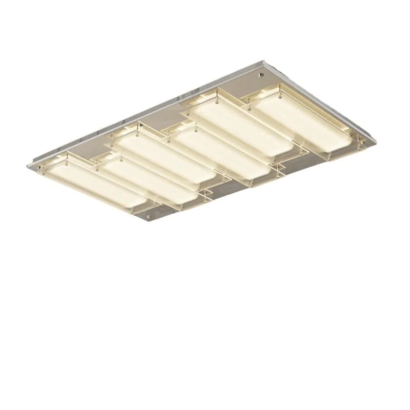 Living room ceiling light, light luxury high-end striped piano keys, square retro hall main light