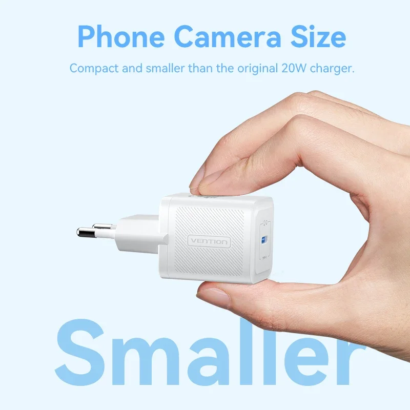 Vention GaN 20W Fast USB-C Charger for Mobile Phones 3