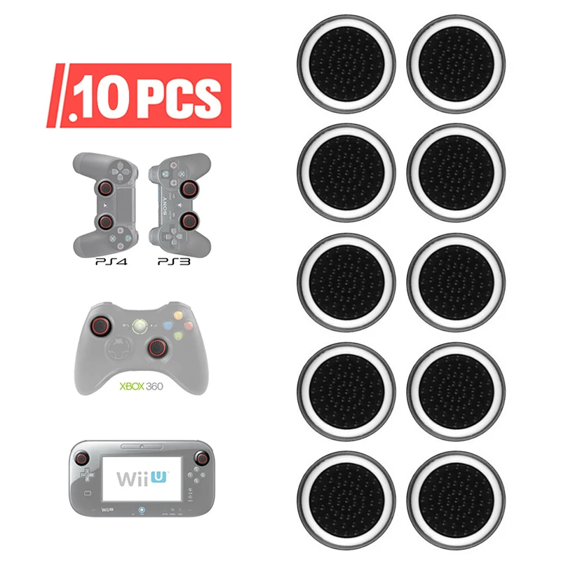 4/10PCS Analog Thumb Stick Grips Caps Non-slip Silicone Game Controller Joystick Caps Cases For Xbox 360 PS3 PS4 PS5 Accessories