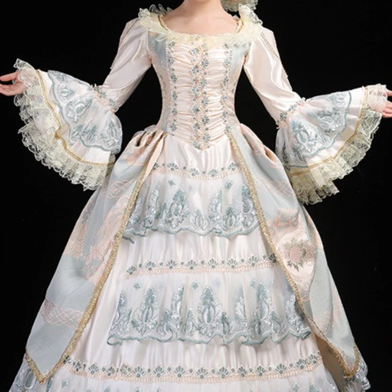 유럽 ​​법원 유럽 클래식 드레스 공연 무대 사진 생일 파티 소녀 Vestidos De Fiesta Elegante Diseñador