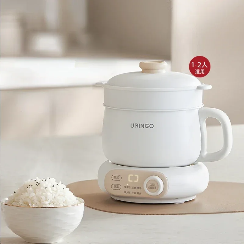 Split mini caldeirão elétrico dormitório estudantes doméstico 220v multifuncional panela de arroz elétrico aquecedor de alimentos panela de pressão