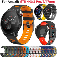 20 22mm Smart Watchband For Xiaomi Huami Amazfit GTR 47 42mm 3 GTR3 pro Wrist Strap Amazfit GTS 2mini 2 2e Bip Silicone Bracelet