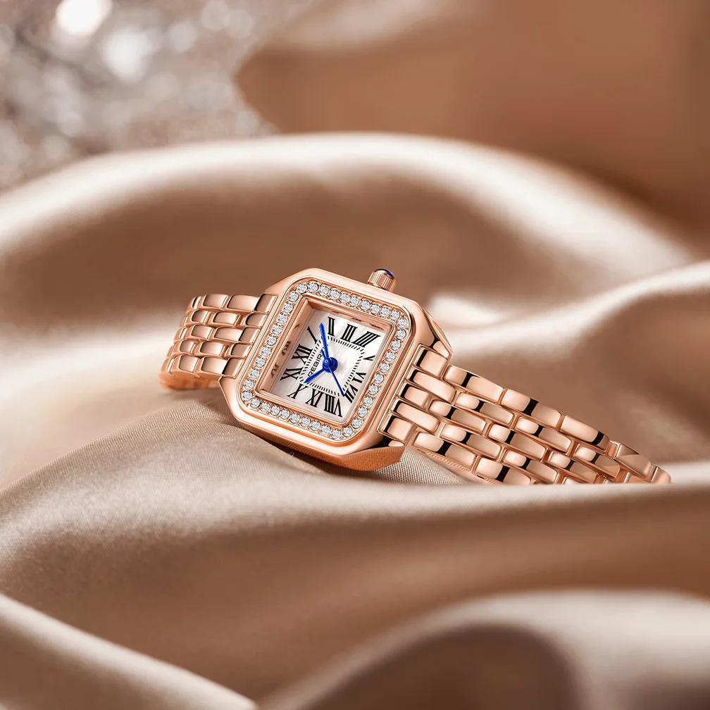 

new rebirth brand women watch Simple fashionable classic square dial bracelet quartz watch reloj mujer relogios feminino