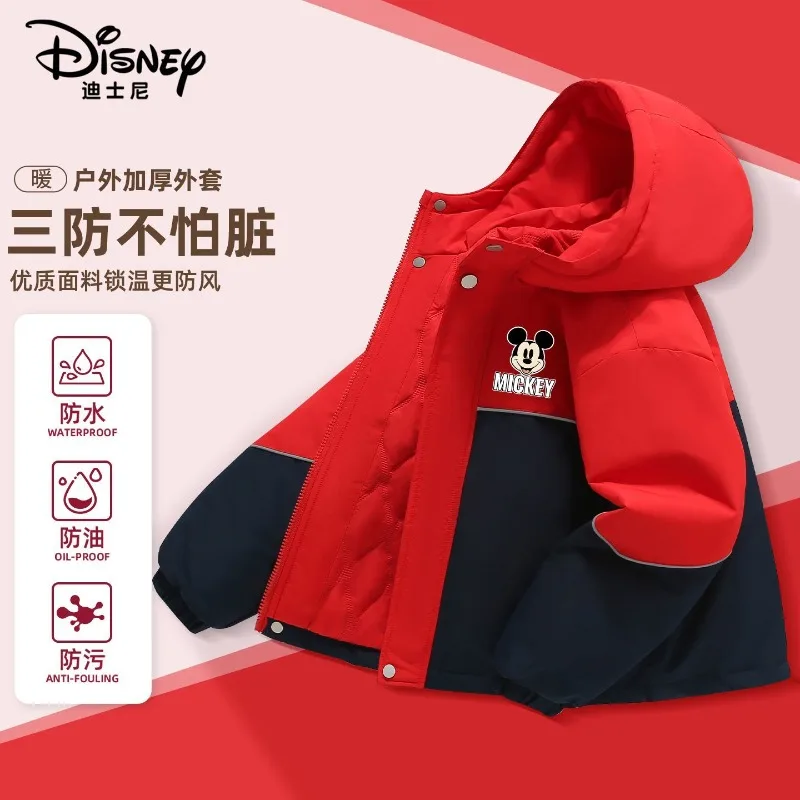 Disney mickey pato donald anime meninos roupas de inverno jaquetas de algodão meninas dos desenhos animados nova tendência da moda quente topos jaquetas atacado